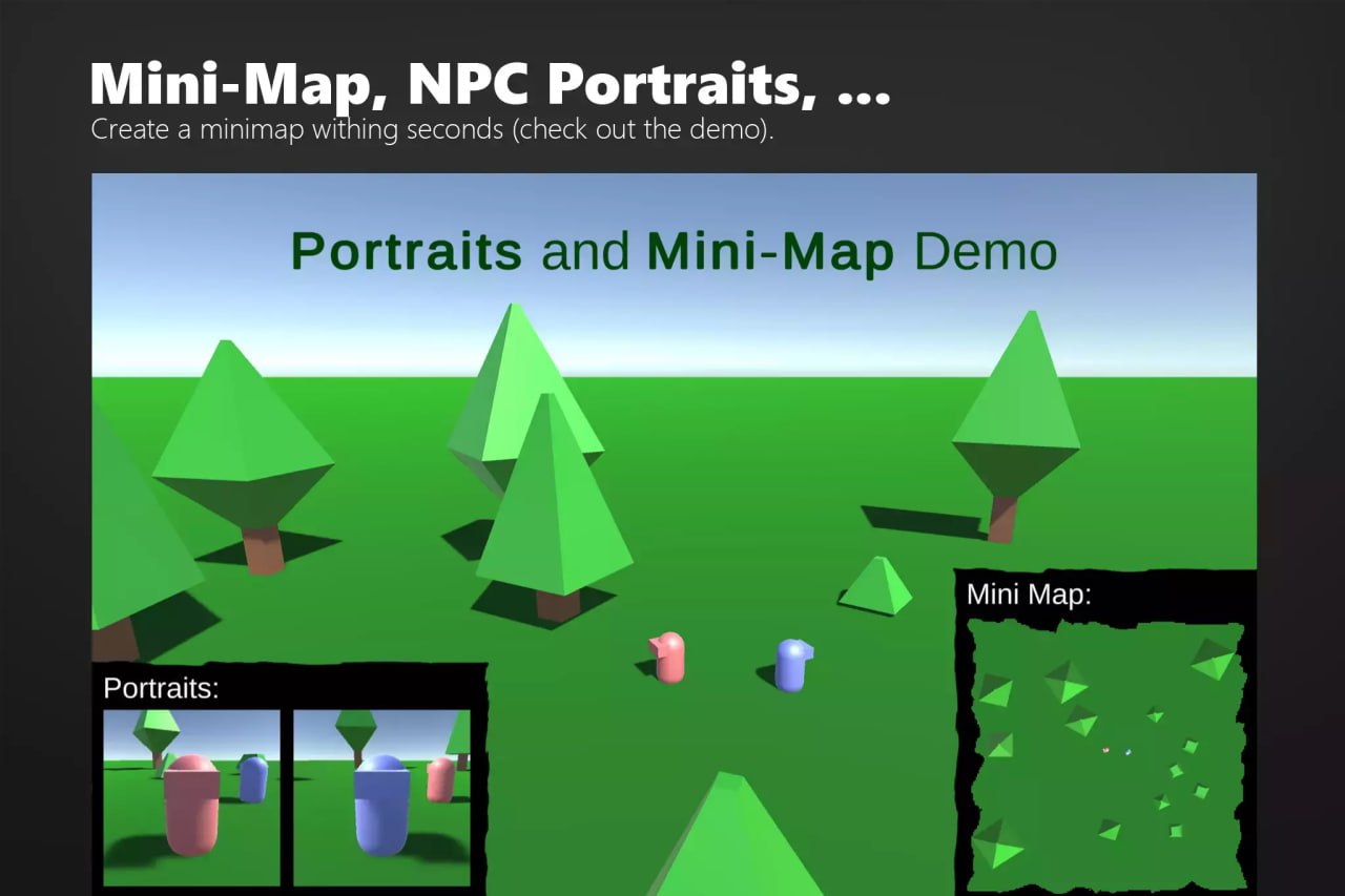3D Object Image for UGUI - MiniMap Inventory Portrait📱 - изображение 3